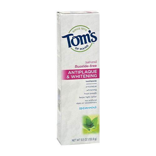 Tom s of Maine Antiplaque & Whitening Natural Toothpaste  Spearmint  5.5 oz