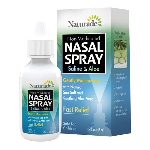 Naturade Products, Inc., Nasal Spray, Saline & Aloe - 1.5 Oz