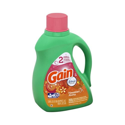 Gain Hawaiian Aloha HE, Liquid Laundry Detergent, 100 Fl oz 64 Loads