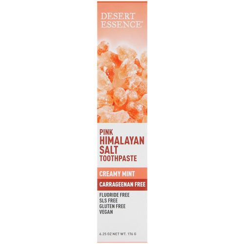 Desert Essence Pink Himalayan Salt Toothpaste  Creamy Mint  6.25 oz (176 g)