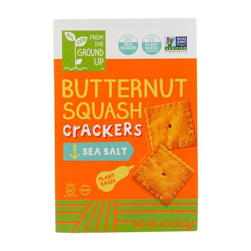 Real Food From The Ground Up Butternut Squash Sea Salt Crackers, 4 oz box