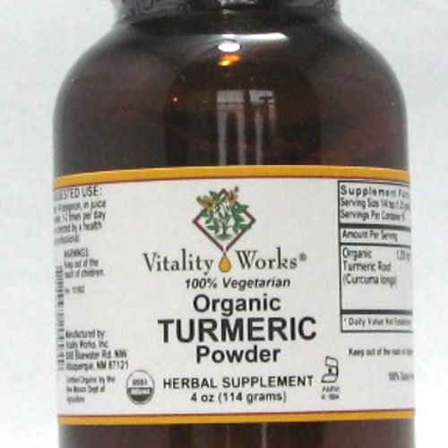 Organic Turmeric  Root Vitality Works 4 oz Powder