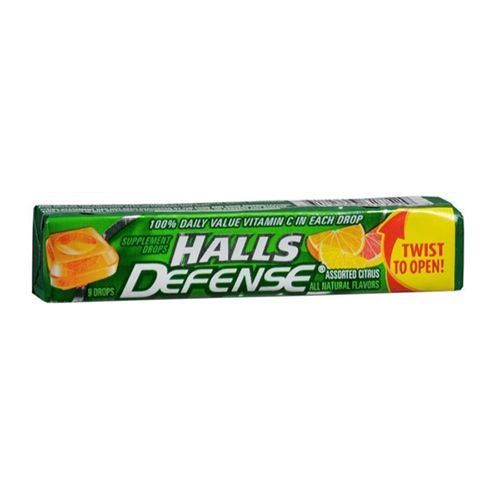 HALLS Defense Vitamin C Drops, Assorted Citrus Flavors, 20 Pocket Sticks (9 Drops Per Stick) (B004BKRLTI)