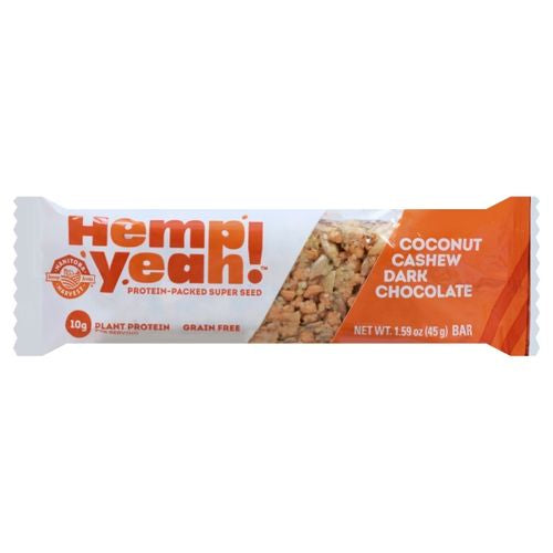 Manitoba Harvest - Hemp Yeah Protein Packed Super Seed Bar Coconut Cashew Dark Chocolate - 1.59 oz.