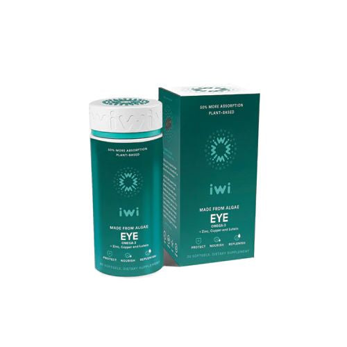 iwi Eye Multivitamin - Vegan Algae Omega 3 + Lutein  Copper  Zinc  DHA  EPA - 30 Day Supply  Dietary Supplements