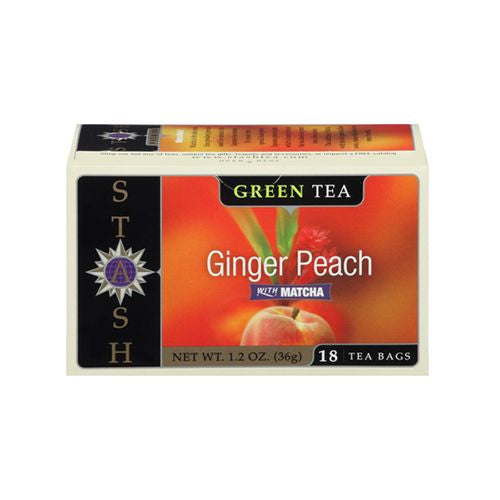 Stash Ginger Peach Green with Matcha Tea Bags, 18 Count, 1.2 Oz