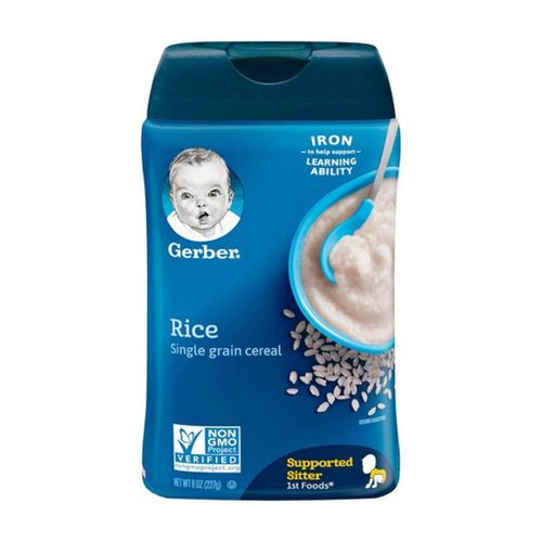 Gerber 1st Foods Cereal for Baby Baby Cereal  Rice  8 oz Canister