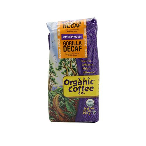 Organic Coffee Co. Gorilla Decaf Ground Coffee 12 Ounce Medium Light Roast Natural Water Processed Decaffeinated USDA Organic (B001ELLCH4)
