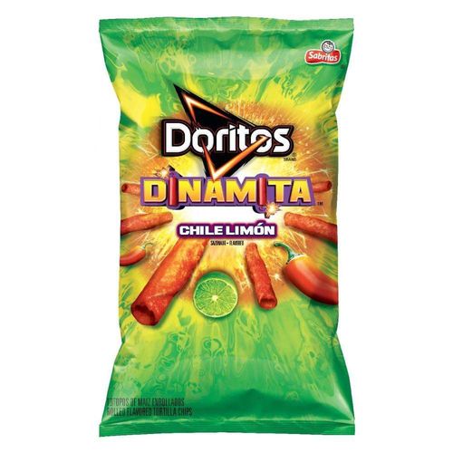 Sabritas Doritos Dinamita Chile Limon Rolled Flavored Tortilla Chips  9.25 Oz.