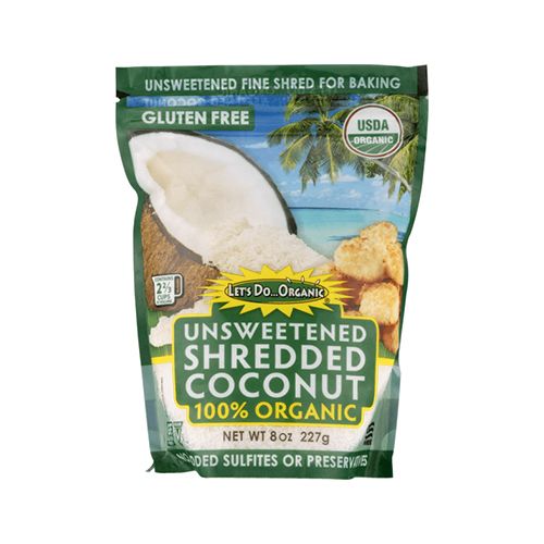 100% ORGANIC UNSWEETENED SHREDDED COCONUT, UNSWEETENED