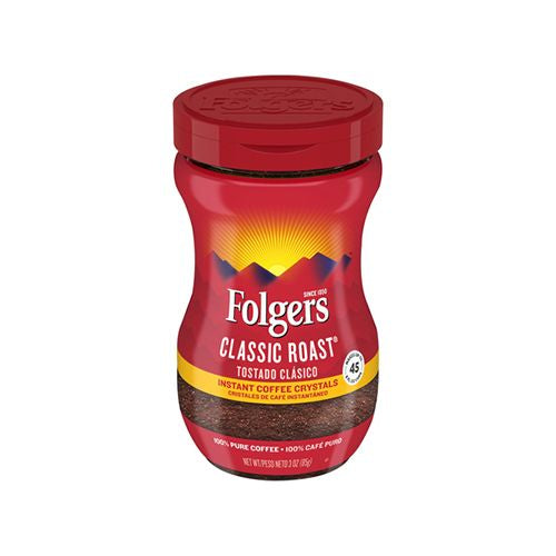 Folgers Classic Roast Instant Coffee, 3-Ounce