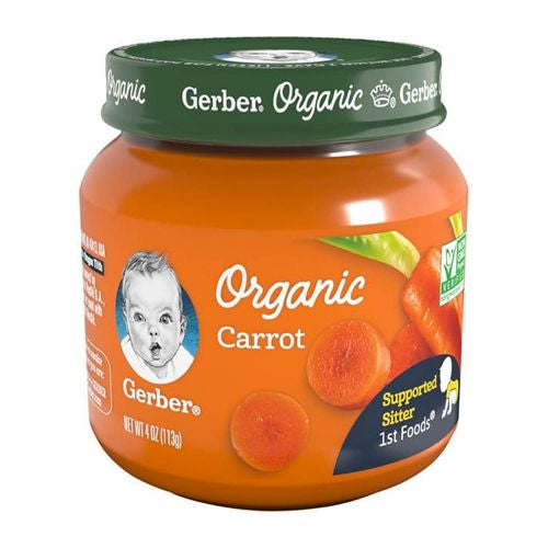 Gerber 1st Foods Organic Carrot Baby Food, 4 oz Jar