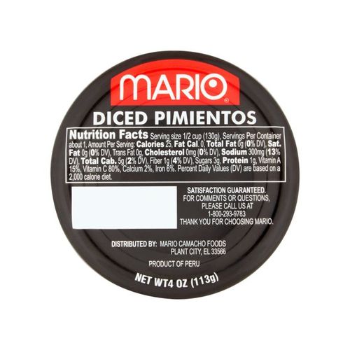 DICED PIMIENTOS 4 OZ