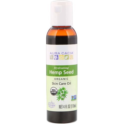Aura Cacia Organic Skin Care Oil Hemp Seed 4 fl oz 118 ml