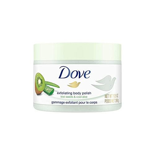 Dove Exfoliating Body Polish Kiwi & Aloe Body Scrub  10.5 oz