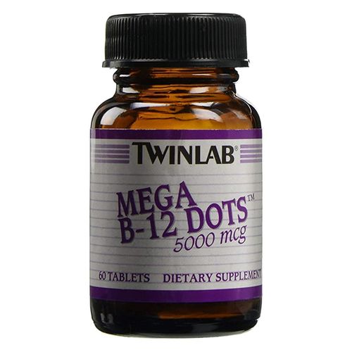 Twinlab Mega B-12 Dots 5000 mcg Tablets, 60 Ct