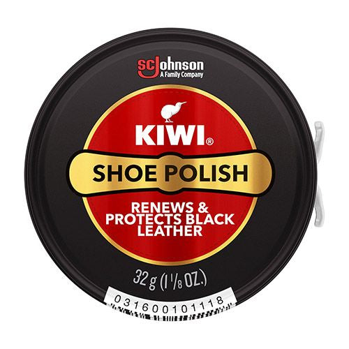 KIWI Shoe Polish  Black  1.125 oz (1 Metal Tin)