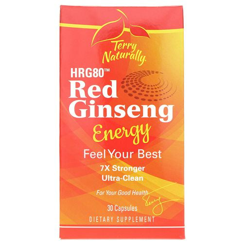 Terry Naturally HRG80 Red Ginseng Energy 30 Capsules Energy Support Supplement