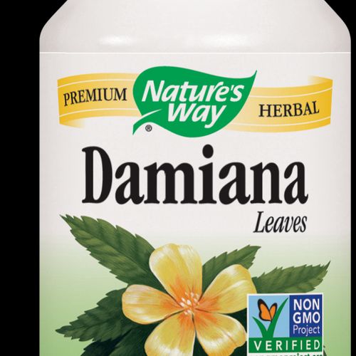 Nature s Way Damiana Leaves 400 mg Non-GMO Project Verified & Tru-ID? Certified  100 Ct