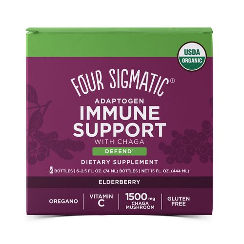 Four Sigmatic, Adaptogen Immune Support with Chaga, Elderberry, 24 Bottles, 2.5