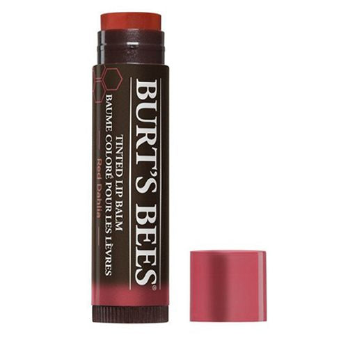 Burt s Bees 100% Natural Tinted Lip Balm  Red Dahlia with Shea Butter & Botanical Waxes - 1 Tube