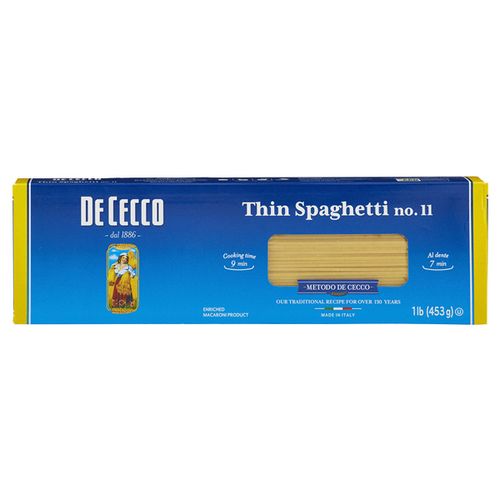 THIN SPAGHETTI, ENRICHED MACARONI PRODUCT