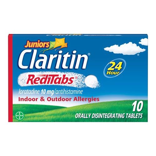 Claritin Juniors RediTabs  24 Hour Non-Drowsy Allergy Medicine  10 mg  10 Ct