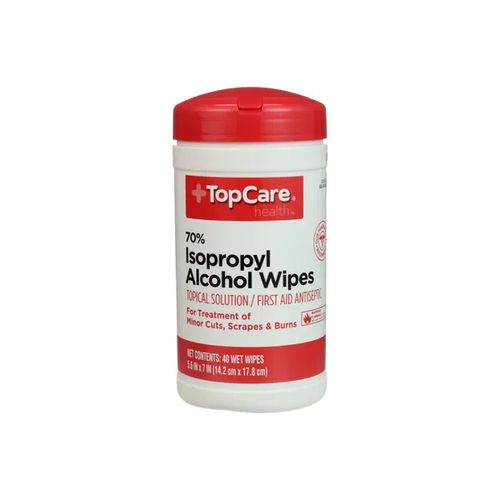 70% Isopropyl Alcohol Wipes 40 Count Exp 03/22 Topcare Free Shipping