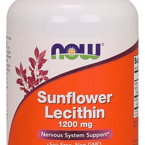 NOW Supplements  Sunflower Lecithin 1200 mg with Phosphatidyl Choline  100 Softgels