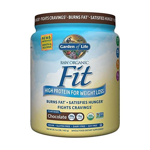 Garden of Life Weight Loss Supplements Raw Organic Fit High Protein for Weight Loss Powder - Chocolate 16.3 oz