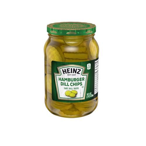 Heinz Hamburger Dill Pickle Chips 16 fl oz Jar