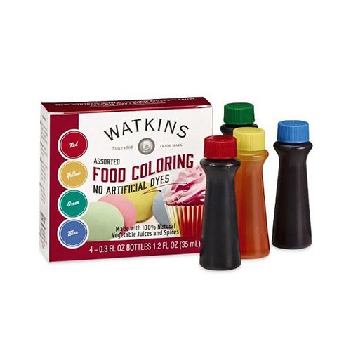 Watkins Assorted Food Coloring, 1 Each Red, Yellow, Green, Blue, Total Four .3 oz bottles (B01E6OLE64)