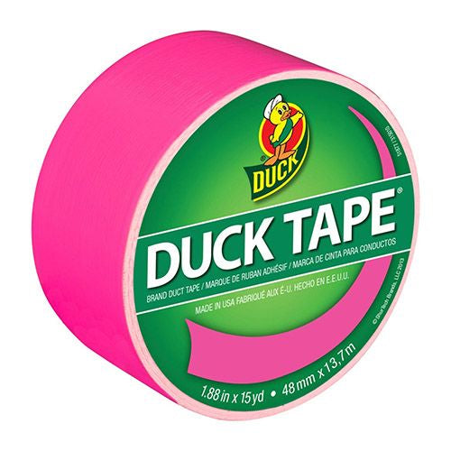 Duck Brand 1.88 in. x 15 yd. Neon Pink Colored Duct Tape