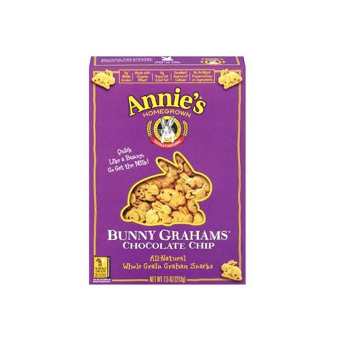 Annie's Organic Chocolate Chip Bunny Grahams Baked Graham Snacks