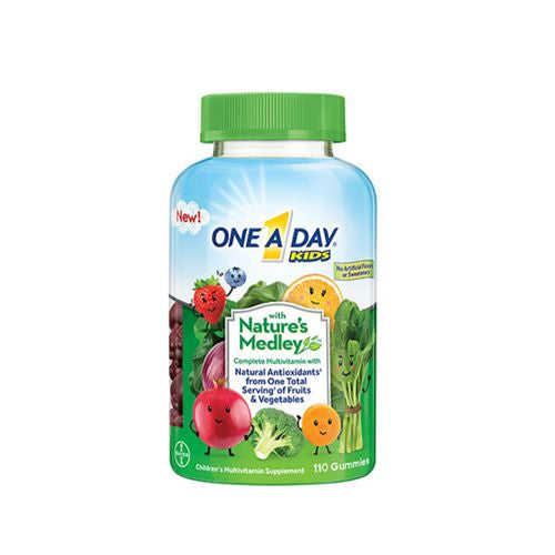 One A Day Kids with Nature's Medley Multivitamin Gummies, 110 Count