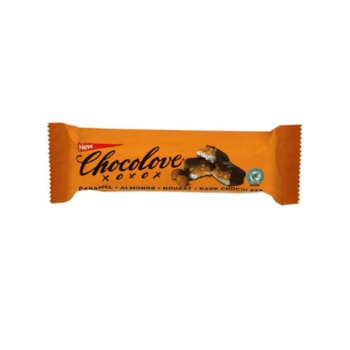 CHOCOLOVE: Chocolate Bar Dark Caramel Almond  1.4 oz