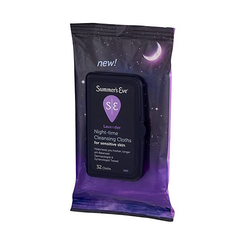 Summer s Eve Lavender Night-Time Cleansing Cloth Sensitive Skin  32 Ct