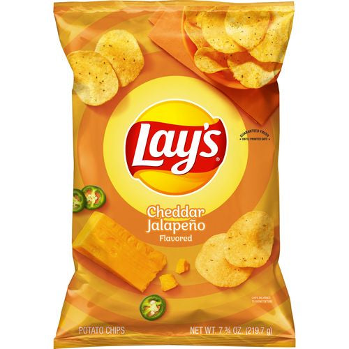 Lay s Cheddar Jalapeno Flavored Potato Chips  7.75 oz Bag