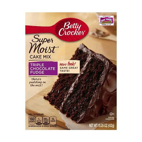 Betty Crocker Super Moist Triple Chocolate Fudge Cake Mix