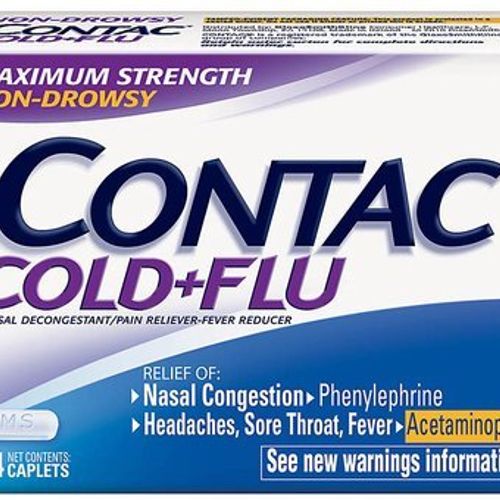 Contac Cold + Flu Caplets Maximum Strength 24 Caplets