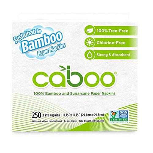 Caboo Tree Free Napkins  White  250 Ct