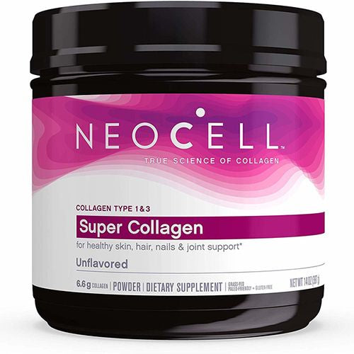 NeoCell Super Collagen Peptides for Healthy Skin  Hair  Nails and Joint Support*  Collagen Type 1 and 3  Grass-Fed  Keto Certified  Paleo Friendly  Gluten Free  Unflavored  14.1 Ounces