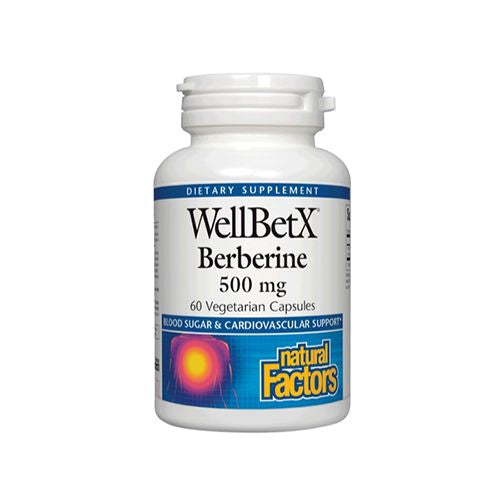 WellBetX Berberine 500 mg by Natural Factors  60 Capsules