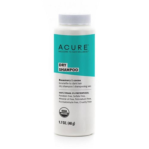 Acure Dry Shampoo - Brunette to Dark Hair | 100% Vegan | Certified Organic | Performance Driven Hair Care | Cocoa & Rosemary - Absorbs Oil & Removes Impurities Without Water | 1.7 Fl Oz (B01IKK31UC)