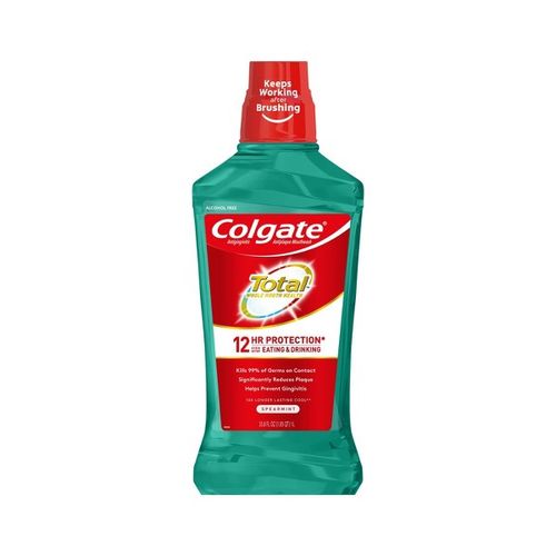 Colgate Total Pro-Shield Alcohol Free Mouthwash  Spearmint - 1L  33.8 Fluid Ounce