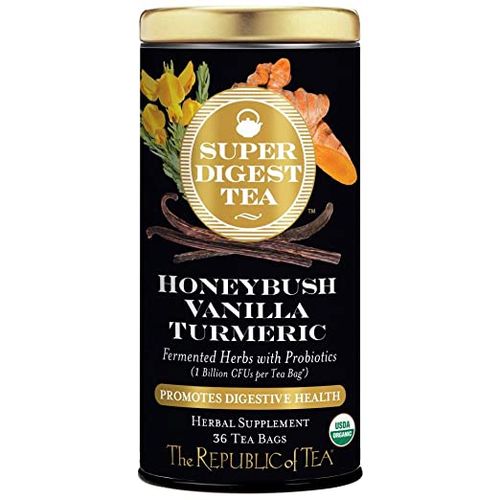 The Republic of Tea SuperDigest Herbal Teas (Honeybush Vanilla and Turmeric, 36 Tea Bag Tin) (B086D63HXT)