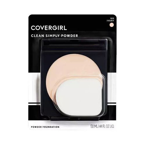 COVERGIRL Clean Simply Powder Foundation  505 Ivory  0.44 oz  Anti-Aging Foundation  Cruelty Free Foundation  Matte Foundation  Powder Foundation  Hypoallergenic