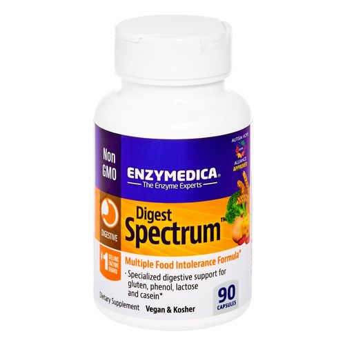 Enzymedica  Digest Spectrum  Dietary Supplement to Support Digestive Relief From Food Intolerances  Vegan  Non-GMO  90 Capsules (45 Servings)