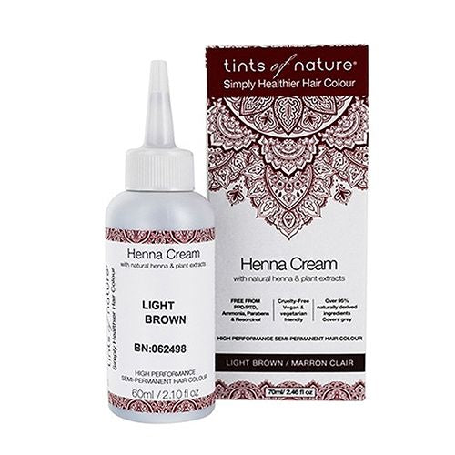 Tints of Nature Semi-Permanent Henna Cream Hair Colour Light Brown  2.46 oz