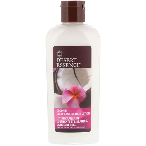 Desert Essence Shine & Refine Hair Lotion  Coconut  6.4 fl oz (190 ml)
